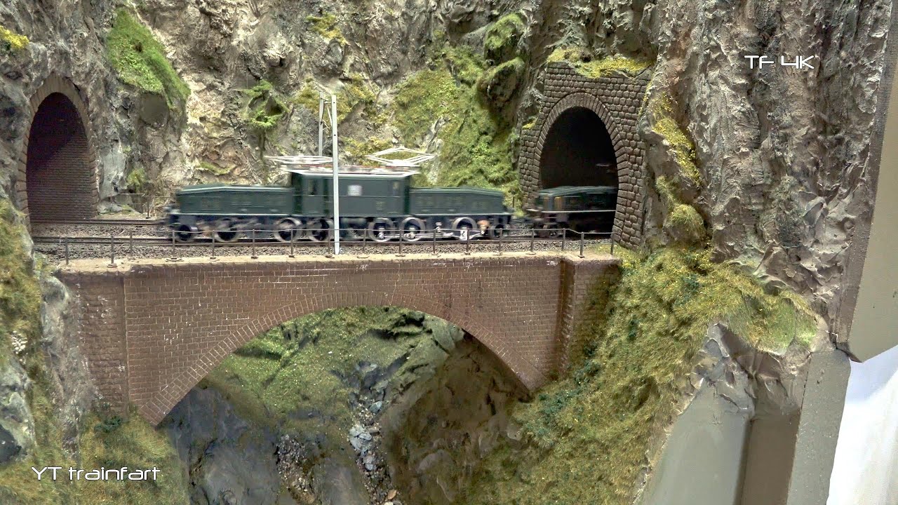 Das Schweizer Krokodil auf der Modelleisenbahn in Brugg  