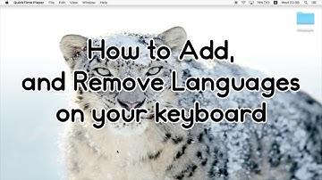 How to Add/Remove Keyboard Languages on Mac | 2017
