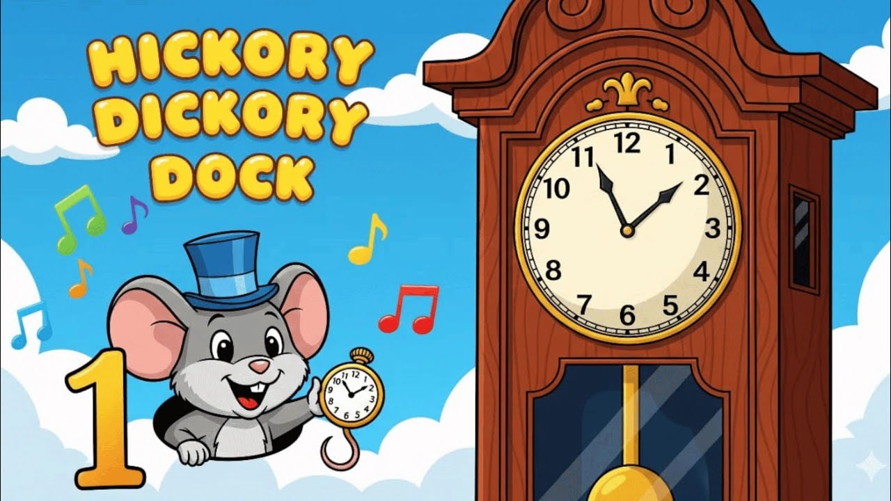 Hickory Dickory Dock | Nursery Rhyme for Toddlers | Kids Songs | Fun ...