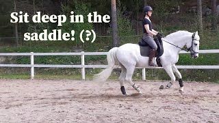 How to 'sit deep' in the saddle? Fix these things! (dressage position)