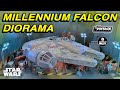 Star wars diorama  millennium falcon hangar bay  the vintage collection