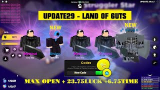 OP x5 Event!! Max Open New Map [ Land Of Guts ] +23.75Luck And I Got This.! Anime Fighters Simulator