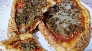 ألذ المعجنات البيتزا التركية بيده باللحم المفروم بعجين سهلة و ناجحة Pizza pide