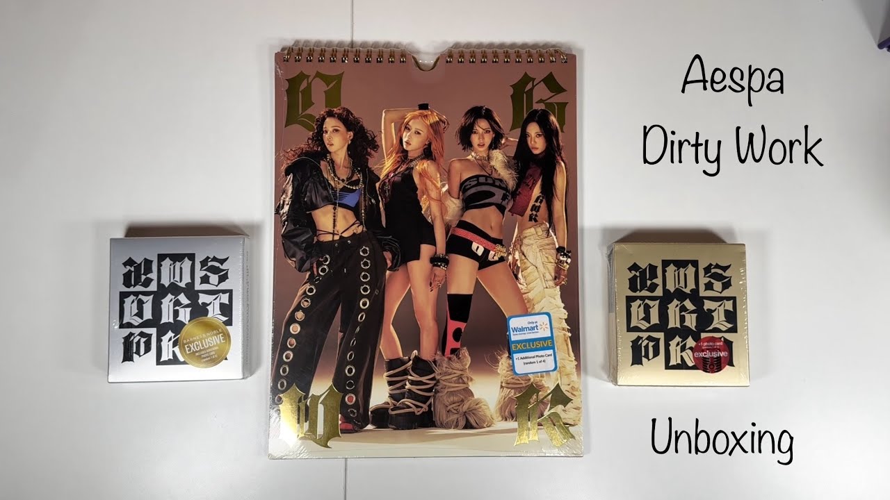 aespa Dirty Work InterAsia ラキドロ コンプ4枚セット Unboxing: Dirty Work [Target, Walmart, Barnes & Noble