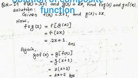Solution of composite function class 10 optional mathematics