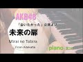 AKB48   未来の扉 /Mirai no Tobira /耳コピ