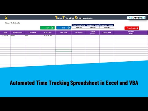 Time Tracking Sheet in Excel and VBA