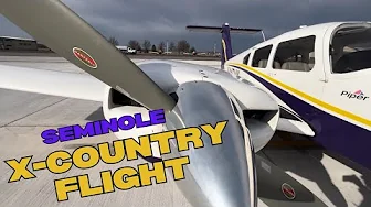 Cross Country Flight | Piper Seminole | Multi Engine Airplane.