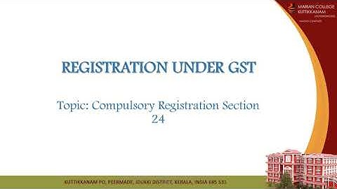 Section 24 | Compulsory Registration