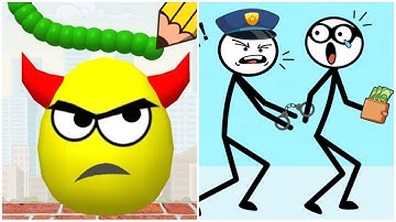 DRAW TO SMASH vs THIEF PUZZLE   Gameplay Satisfying Double Mobile Games All Levels APK ios ez gamepl