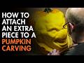 How to Attach an Extra Piece to a Pumpkin Carving | Pumpkin Carving Tutorial w/ Andy Bergholtz
