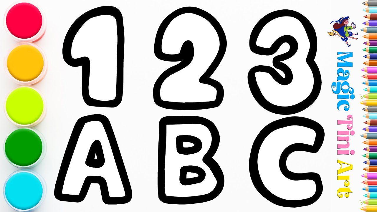 How to Draw a Numbers and Letters | Step by Step - YouTube