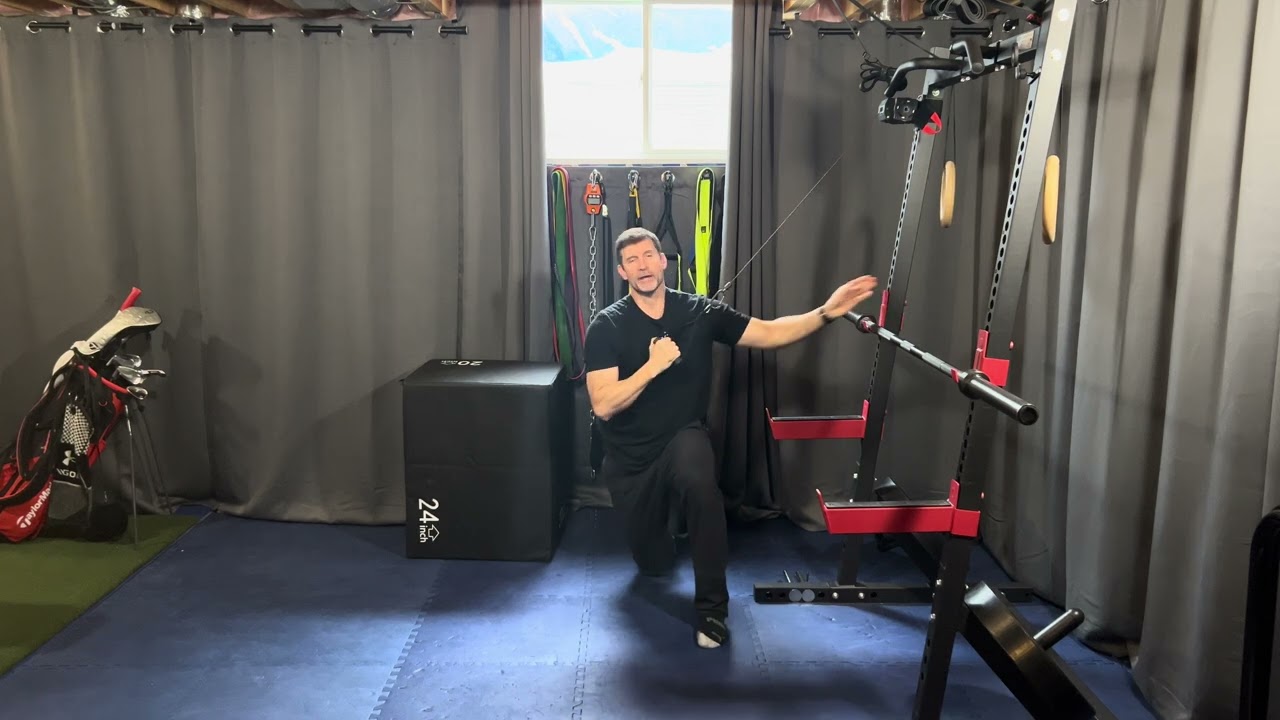 Cable Half Kneeling Single Arm Side Bend Lat Pull