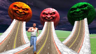 Franklin Found Longest Road To Colourful Scary Moon In INDIAN BIKES DRIVING 3D screenshot 3
