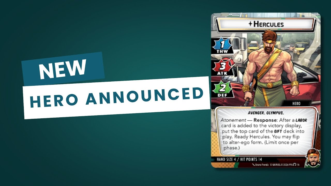 Hercules Hero Announcement for Marvel Champions!