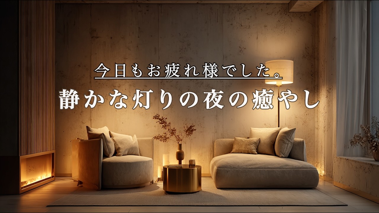 【癒やしBGM】今日もお疲れ様でした🌙静かな灯りの夜の癒やし｜Gentle Guitar Lo-Fi（60min）
