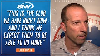 Billy Eppler talks Buck Showalter, Mets pitching problems, and early trade deadline strategy | SNY image