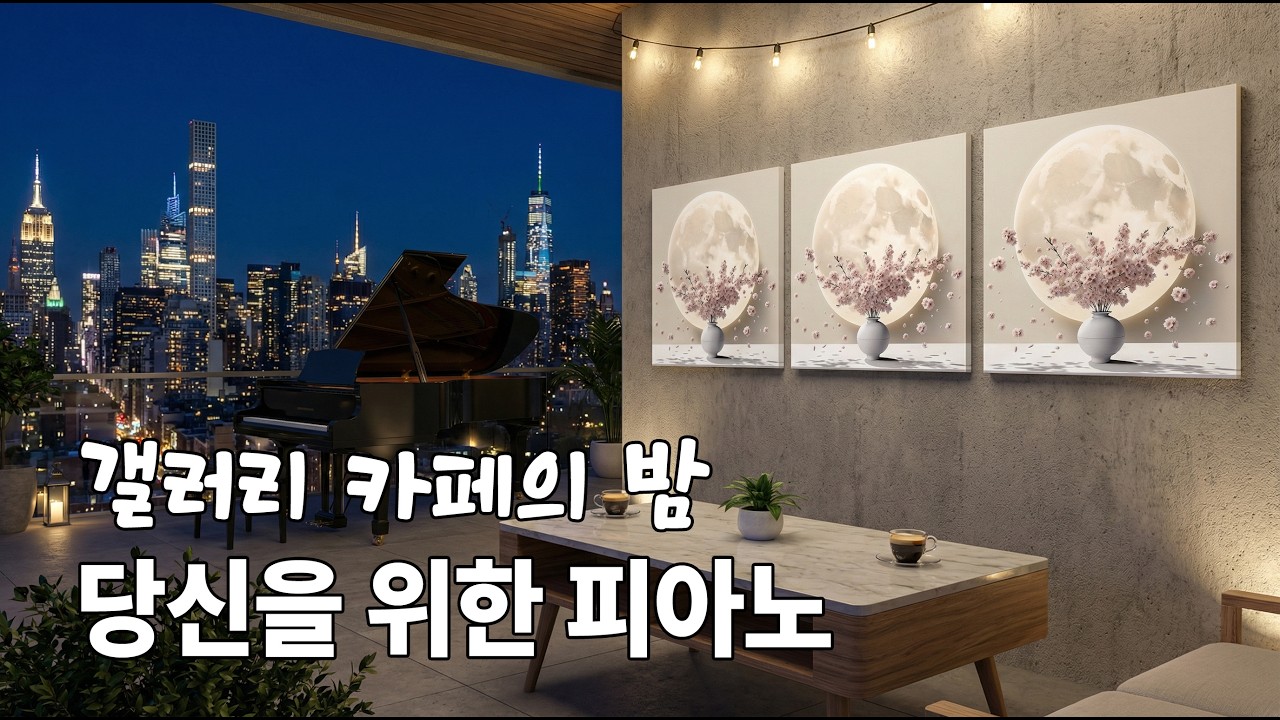 갤러리 카페의 밤 🌙 당신을 위한 잔잔한 피아노 20분