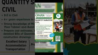 🔥 Oman Quantity Surveyor Jobs May 2026 | Civil Engineer Hiring | Online Interview Started 🇴🇲