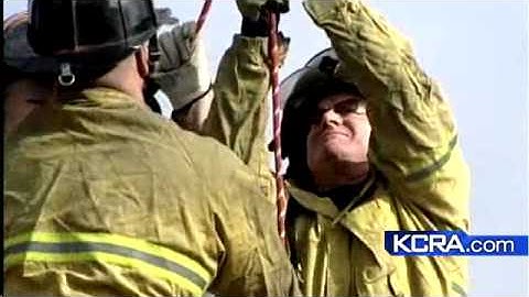 Man Rescued from Chimney