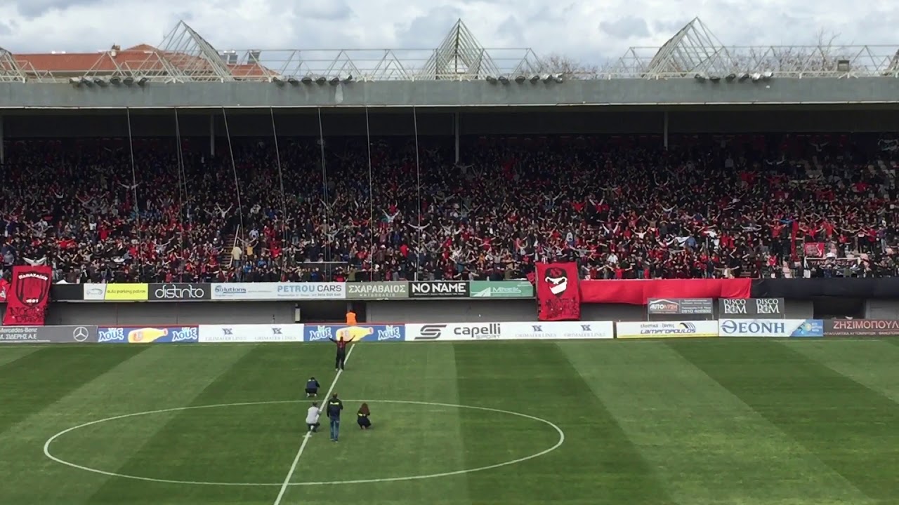 gnomip.gr Παναχαϊκή-Άρης Εντυπωσιακή ατμόσφαιρα απο τους οπαδούς των κοκκινομαυρων