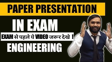 PAPER PRESENTATION IN EXAM|ENGINEERING|PRADEEP GIRI SIR