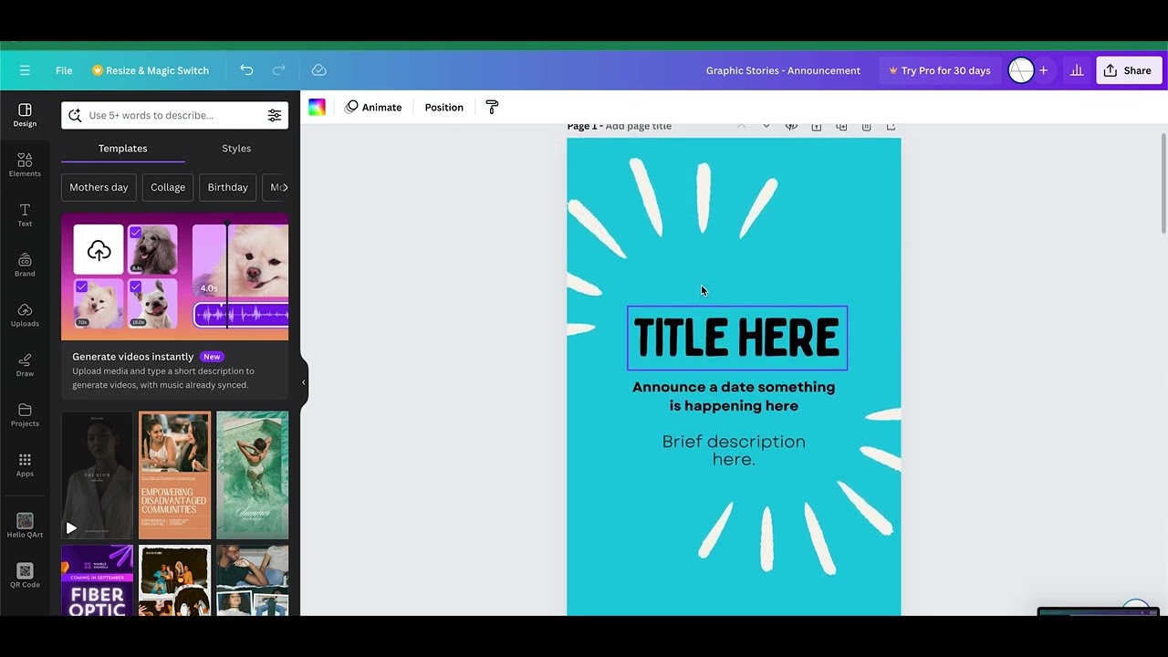 How to make a basic Canva template unique - YouTube