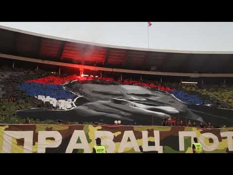 180. derbi - Koreografija na pocetku utakmice