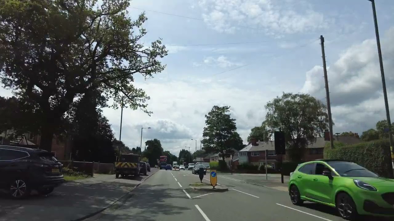 Driving On Priory Road & School Road, Yardley Wood, Birmingham, West Midlands England 26th July 2023