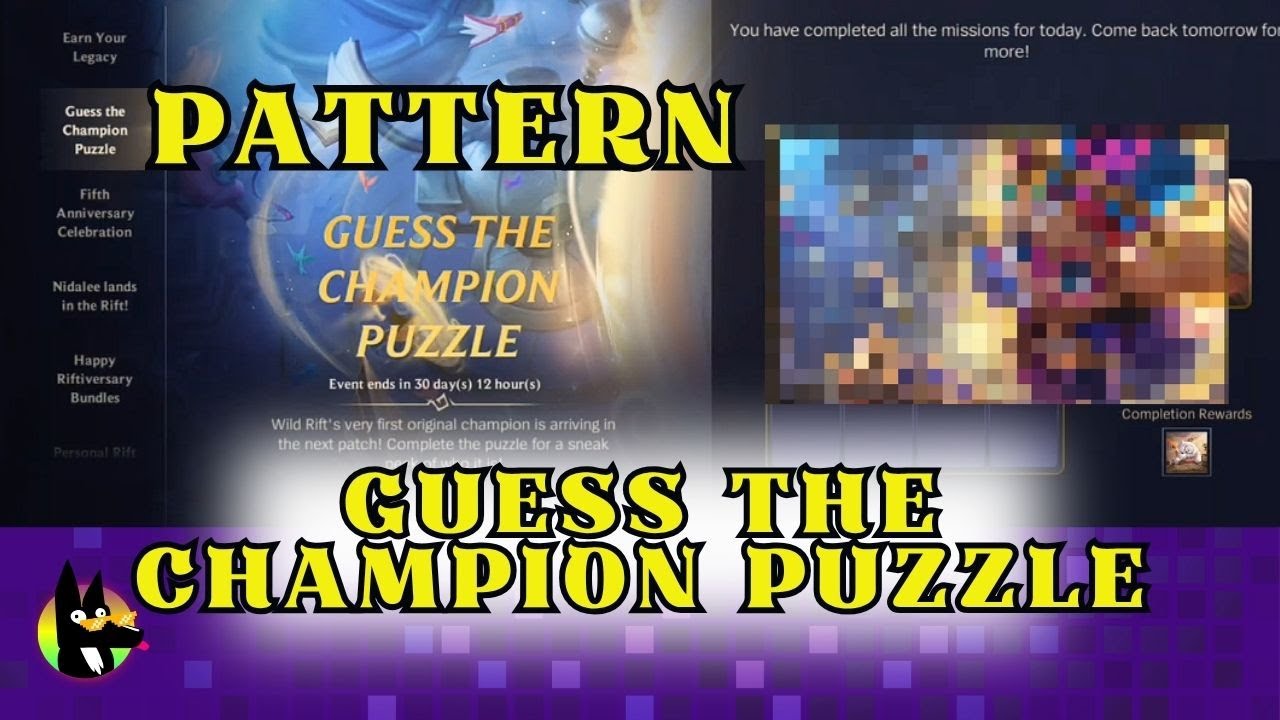 GUESS THE CHAMPION PUZZLE | Wild Rift - YouTube