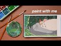 🌱 painting studio ghibli scenes with jelly gouache // my neighbour totoro