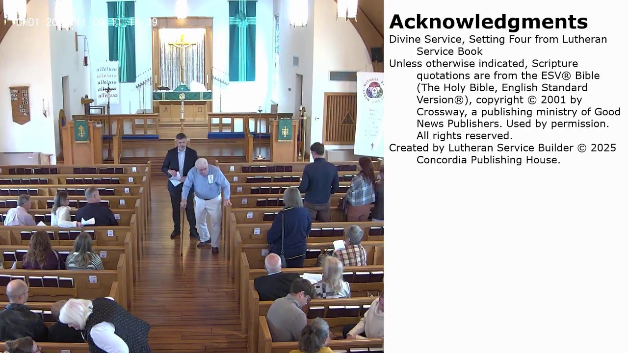 22nd Sunday after Pentecost - November 9, 2025