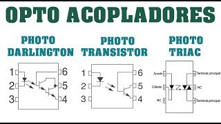 TIPOS DE OPTOACOPLADORES, PHOTO DARLINGTON, PHOTO TRANSISTOR, PHOTO TRIAC|| BIEN EXPLICADO!!!