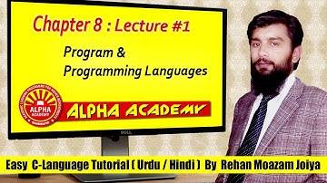 LEC1-PROGRAM AND PROGRAMMING LANGUAGES (CH#08) ICS-II - URDU