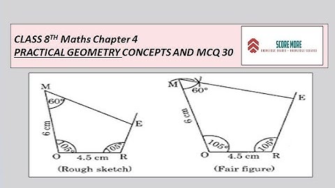 CLASS 8TH CHAPTER 4 PRACTICAL GEOMETRY CONCEPTS AND MCQ 40