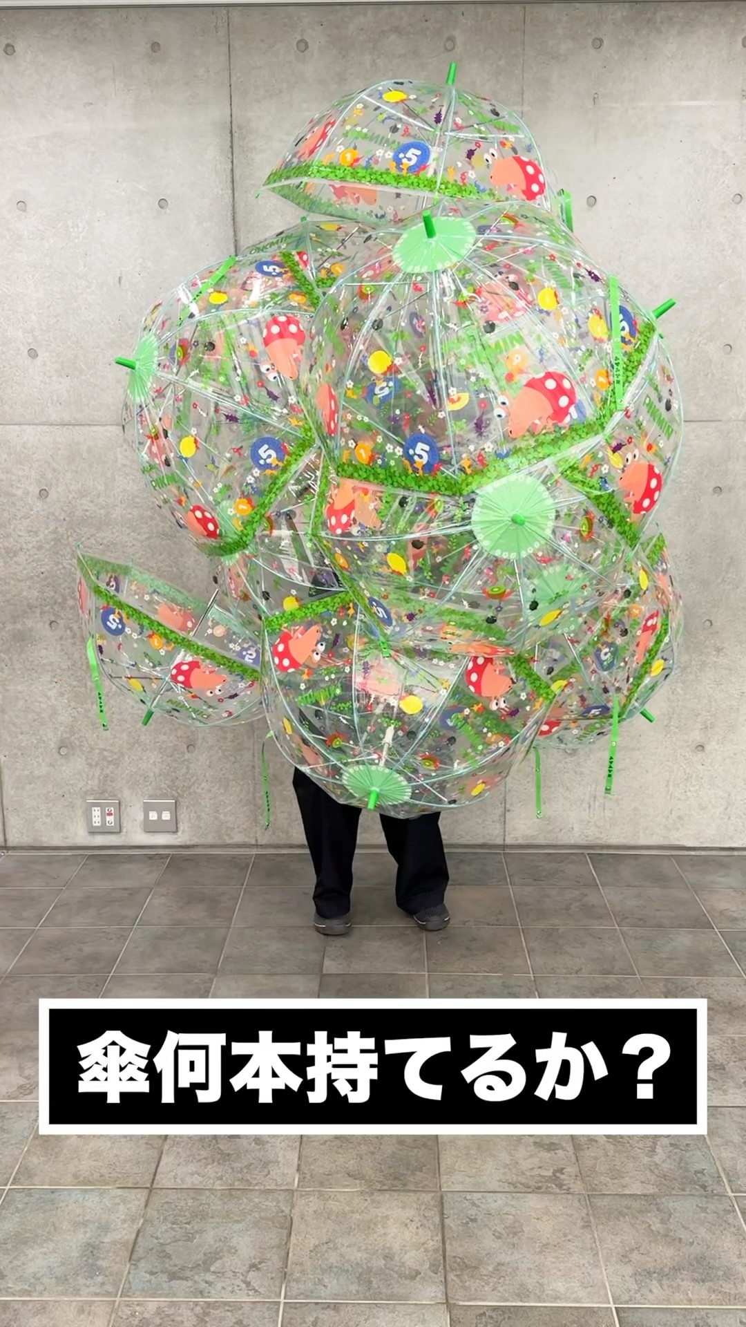 人間って傘何本持てるの？？？　How many umbrellas can a human have?☂️