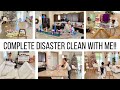 COMPLETE DISASTER CLEAN WITH ME // CLEANING MOTIVATION // Jessica Tull cleaning
