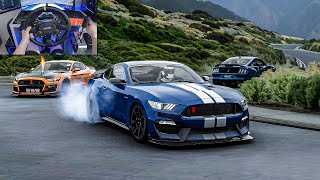 890HP Shelby GT350R Procharged & 2x Shelby GT500 on PCH - Assetto Corsa | Moza R16 + Pimax