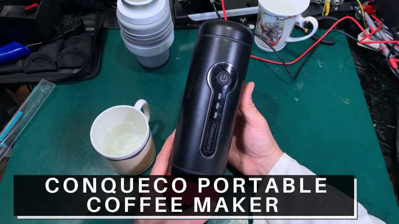 CONQUECO Portable Coffee Machine Travel - 12v Car Espresso Maker