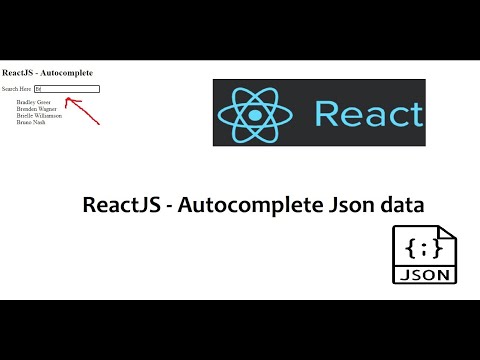 ReactJS - Autocomplete Json data