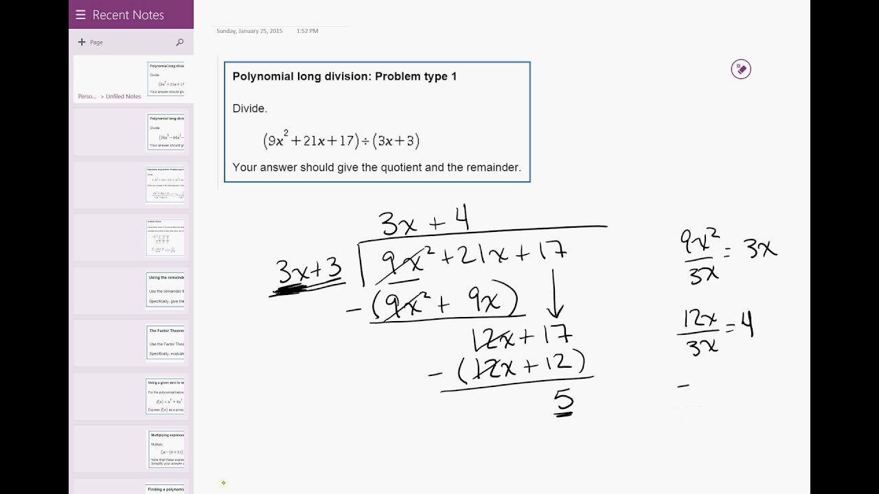 16 02 Polynomial Long Division Problem Type 1 YouTube 16-02-polynomial-long-division-problem-type-1-youtube