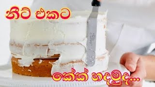 නීට් එකට, ලස්සනට කේක් එකක් හදමුද ?/Cake Icing/How to make Cake/Rasata Kama/Sinhala