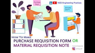 Purchase Requisition Note format in excel , Material Requisition Note, Pre- Purchase Order , #PUR 01