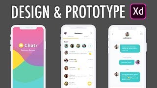 Adobe XD Design & Prototype Messenger Chat App (Part 1) screenshot 4