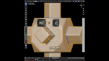 Convert Triangles to Quads in Blender #blendertips
