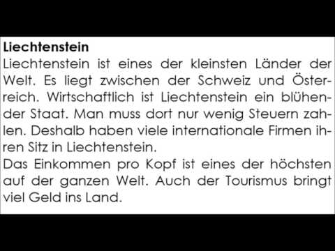 Lesetext Liechtenstein
