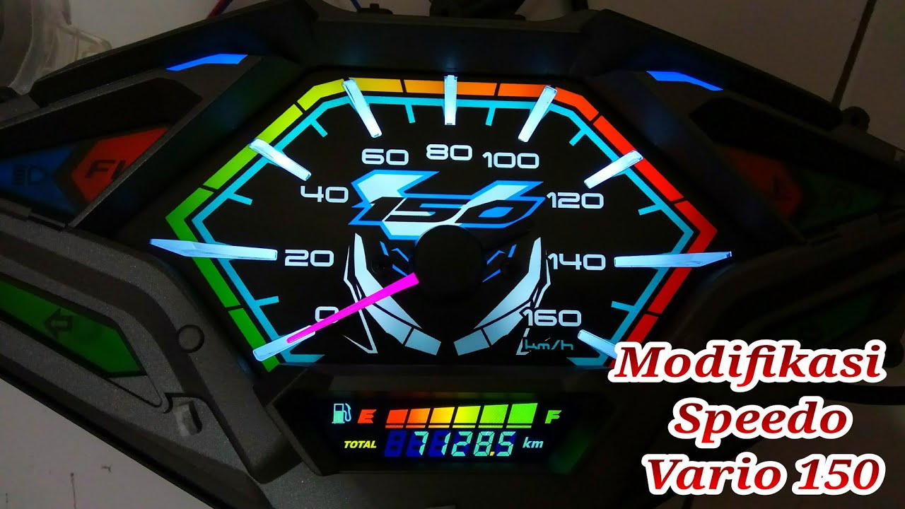 Tutorial Modifikasi Speedometer Vario 125/150 Led - YouTube