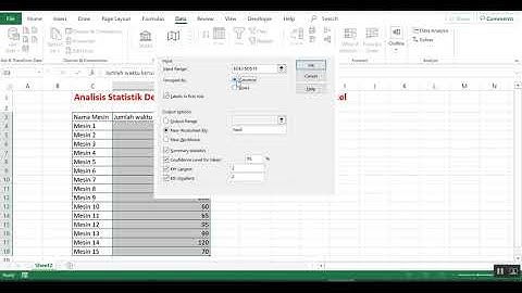 Analisis Statistik Deskriptif dengan menggunakan Microsoft Excel