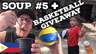 Testicle Soup - Filipino Delicacy, Soup Number #5 And Giving Away Basketballs. Oslob, Philippines.