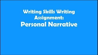 Writing Skills Writing Assignment Instruction Information